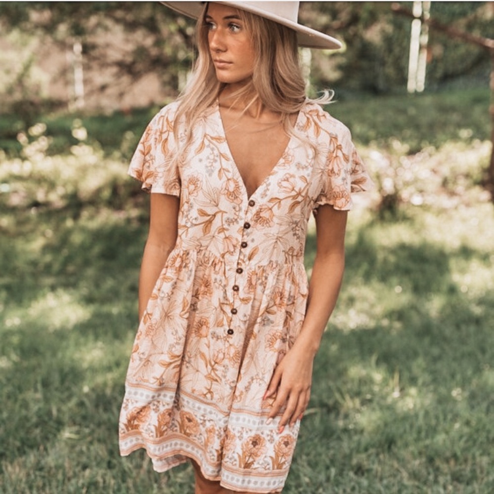 New Utopia Blossom Bohemian Western Floral Dress